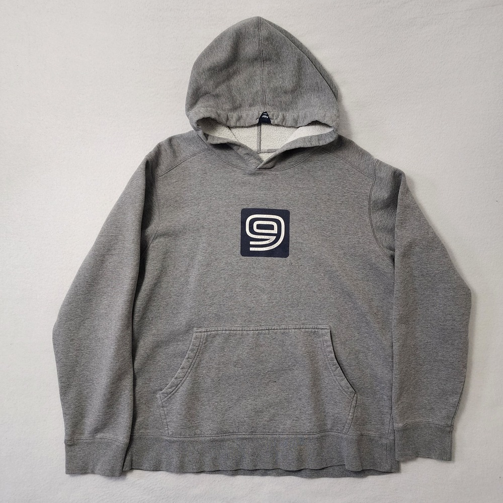 Vintage Y2k Abercrombie Fitch Hoodie Mens Medium Gray Gym Issue Skater Surf